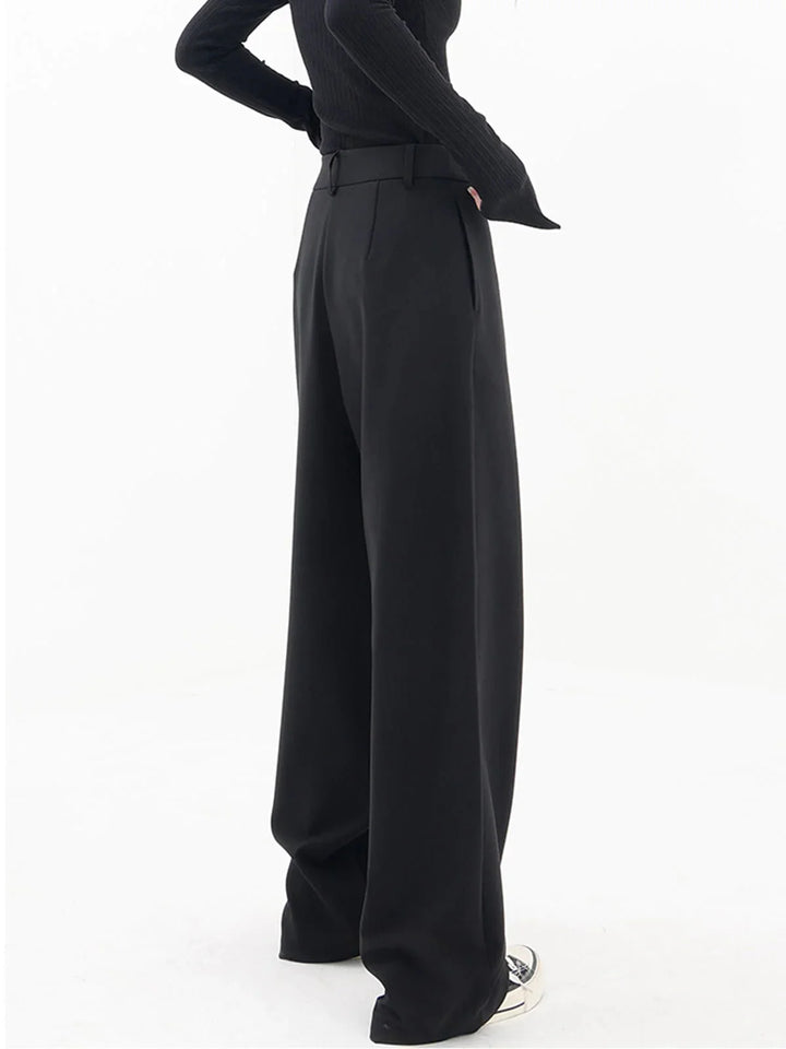Lilac | Women's Wide Leg Asymmetric Wrap Trousers with Overlay