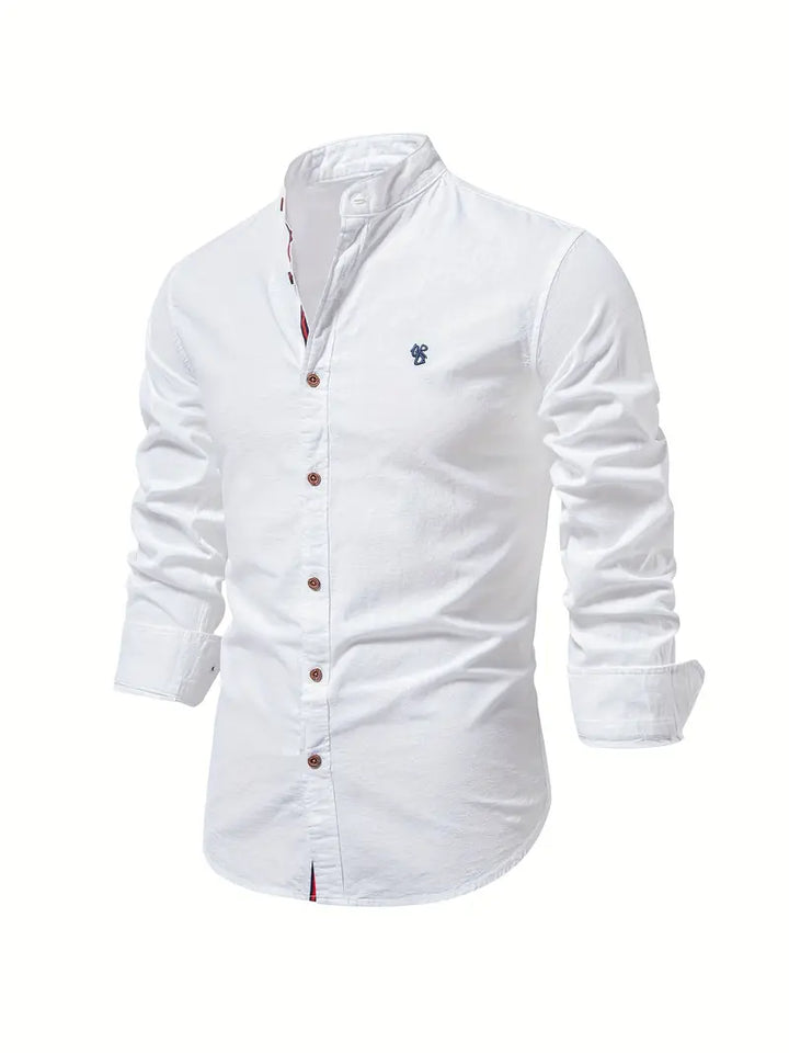 Henry | Men's Mandarin Collar Button-Down Shirt
