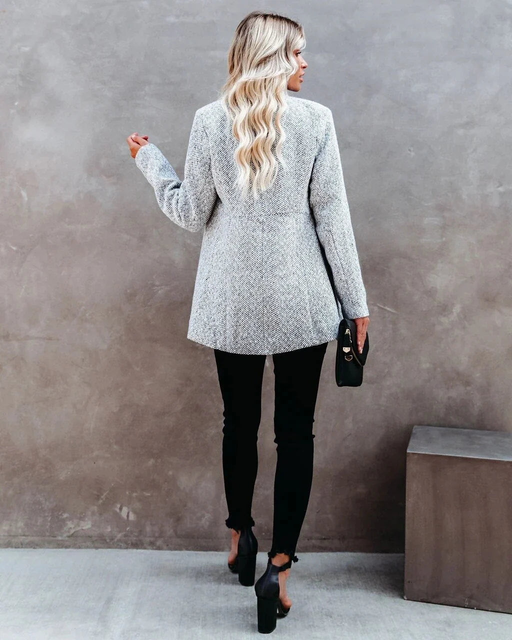 Claire | Women's Tailored Open-Front Wool Overcoat