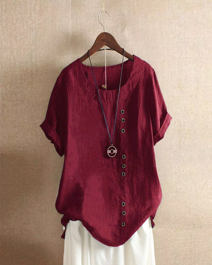 Suvi | Women's Casual Tunic-Style Linen Blouse