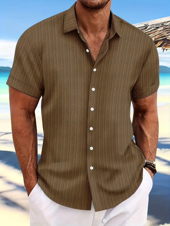 Collin | Men's Short Sleeve Button Down Linen Shirt