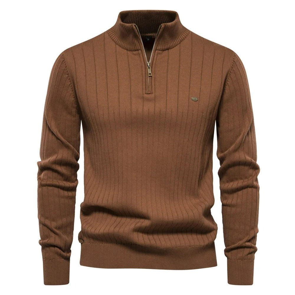Louis | Men's Elegant Quarter-Zip Knit Sweater