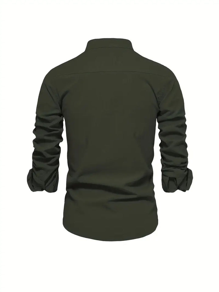 Henry | Men's Mandarin Collar Button-Down Shirt