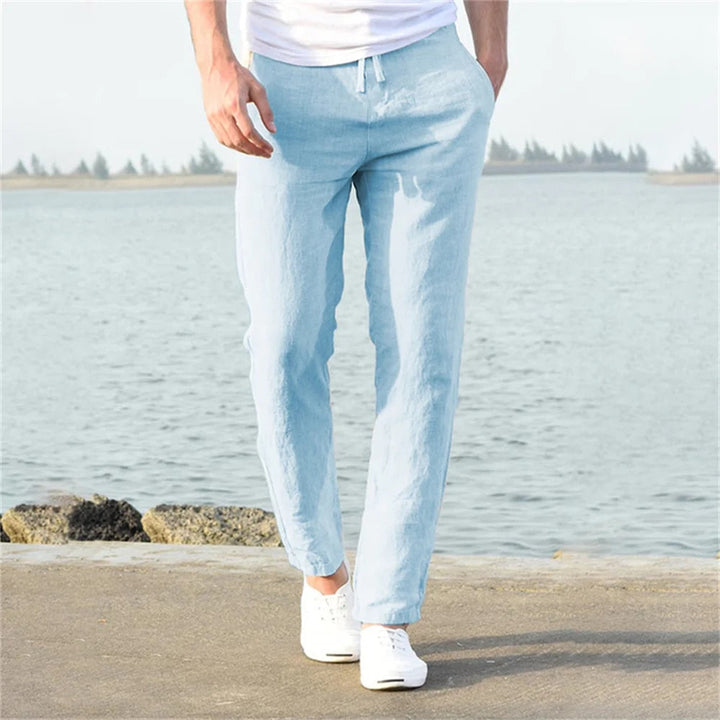 Everette | Men's Linen Drawstring Trousers with Pockets