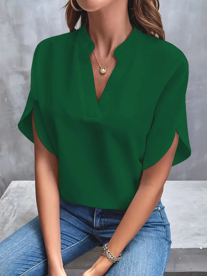 Mila | Women's Chic V-Neck Split Sleeve Blouse