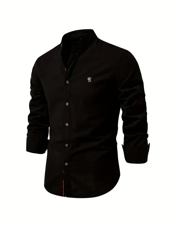 Henry | Men's Mandarin Collar Button-Down Shirt