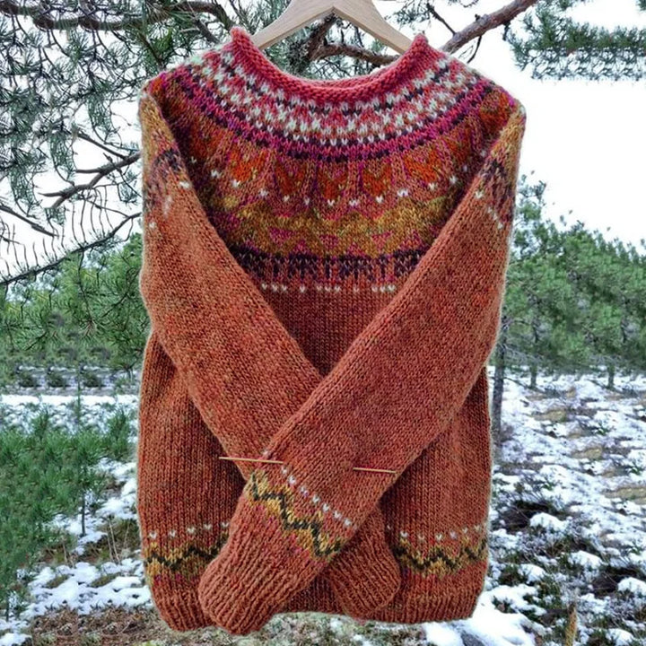 Tamara | Women's Vintage Geometric Knit Sweater