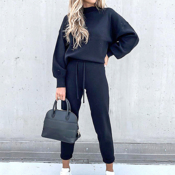 Lola | Women's Chic Balloon Sleeve Knit Tracksuit Set