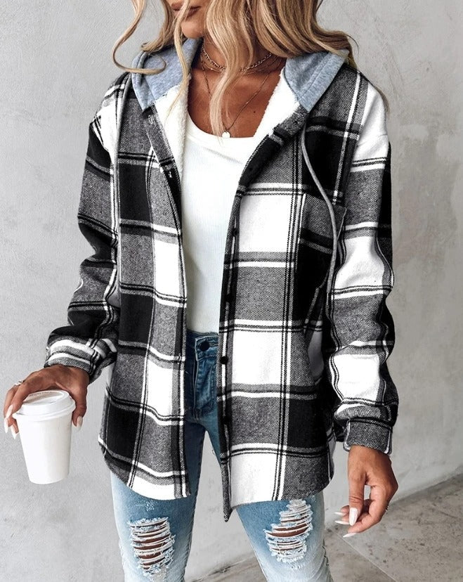 Calla | Women's Casual Plaid Hooded Winter Jacket