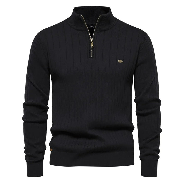 Louis | Men's Elegant Quarter-Zip Knit Sweater