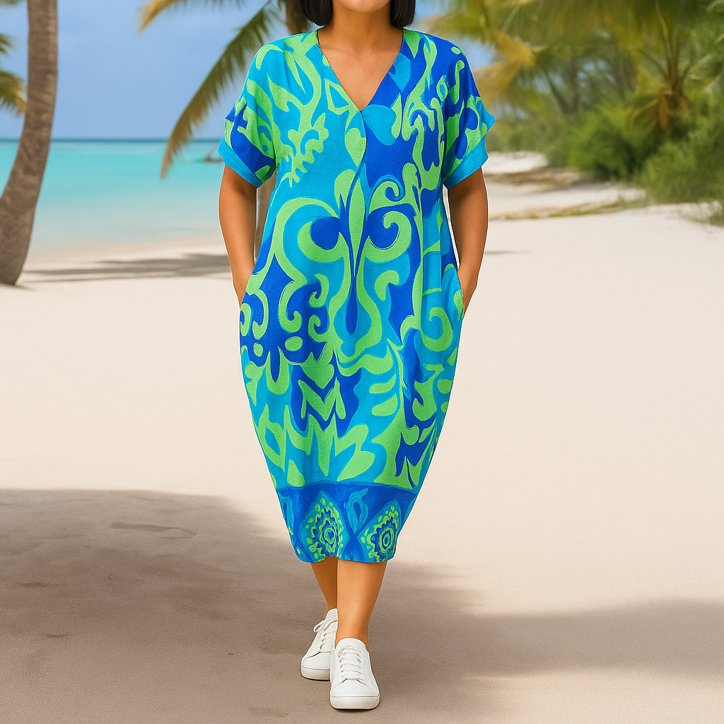 Felisse | Women's Flowy V Neck Summer Dress