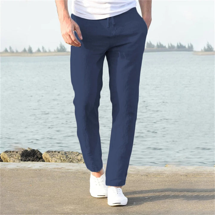 Everette | Men's Linen Drawstring Trousers with Pockets