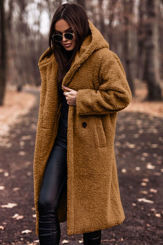 Daphne | Women's Oversized Hooded Plush Teddy Coat