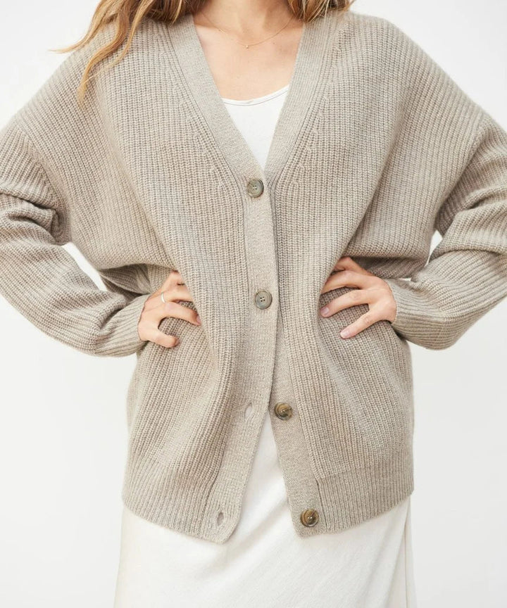 Nicole | Women's Oversized Ribbed V-Neck Cardigan