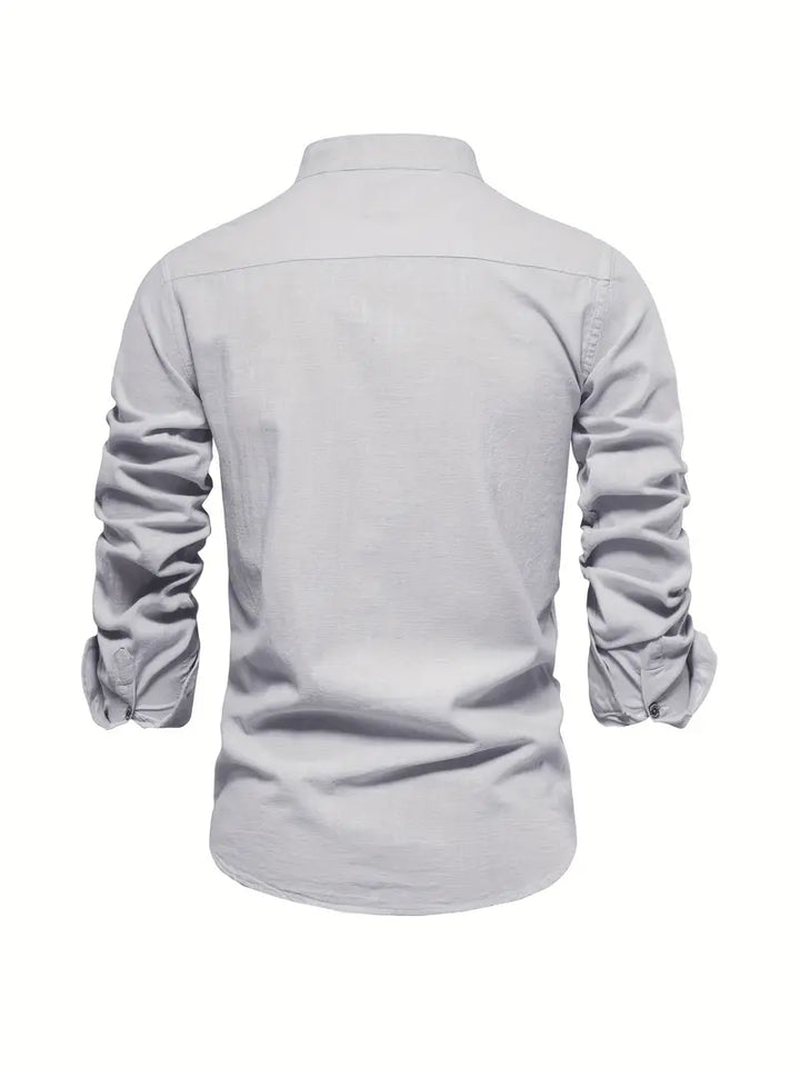 Henry | Men's Mandarin Collar Button-Down Shirt