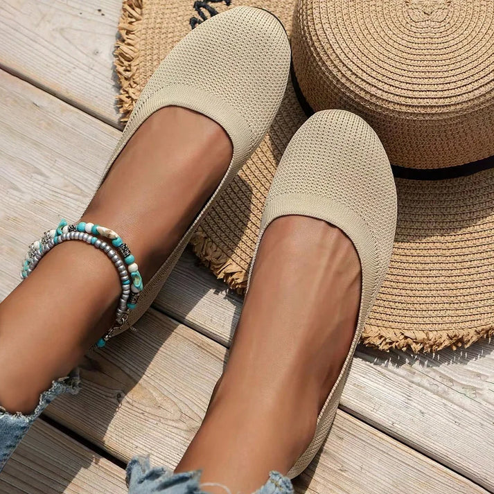 Sadie | Women's Comfortable Knit Slip-On Ballet Flats