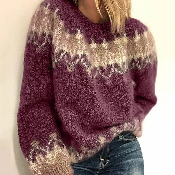 Fiona | Women's Cozy Fair Isle Knit Sweater