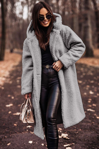 Daphne | Women's Oversized Hooded Plush Teddy Coat