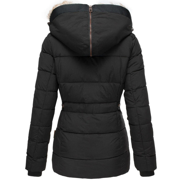 Sage | Women’s Faux Fur Hood Slim Puffer Jacket