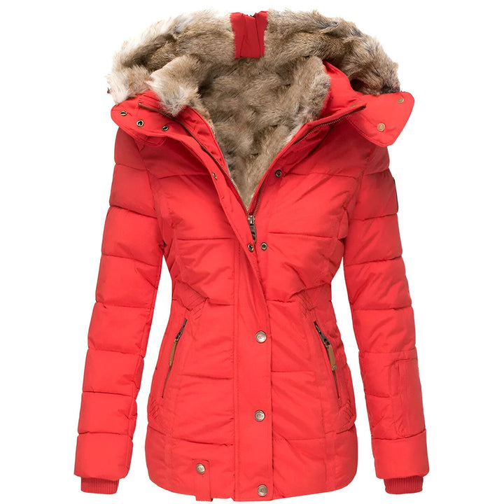 Sage | Women’s Faux Fur Hood Slim Puffer Jacket