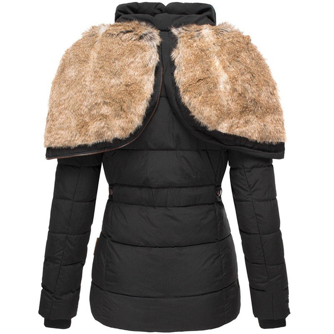 Sage | Women’s Faux Fur Hood Slim Puffer Jacket