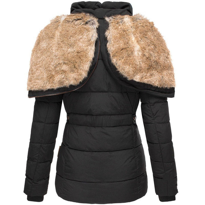 Sage | Women’s Faux Fur Hood Slim Puffer Jacket