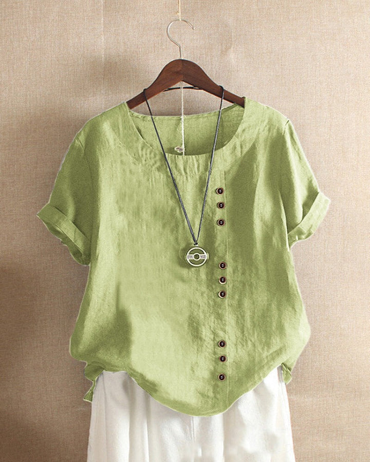 Suvi | Women's Casual Tunic-Style Linen Blouse