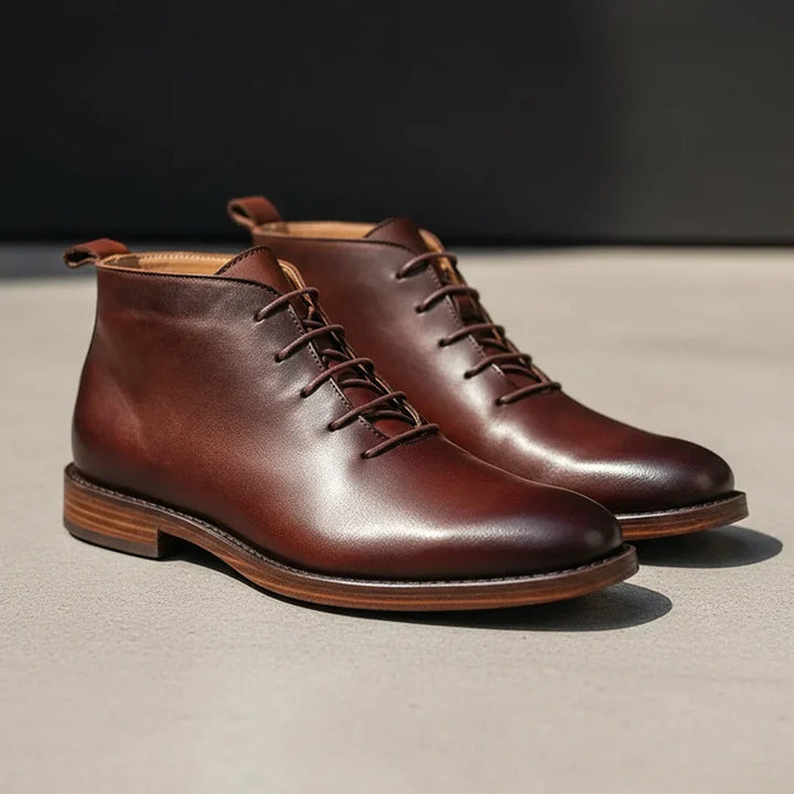 Caspian | Men's Polished Leather Chukka Ankle Boots