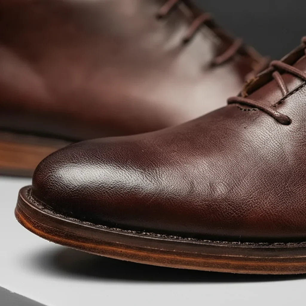 Caspian | Men's Polished Leather Chukka Ankle Boots