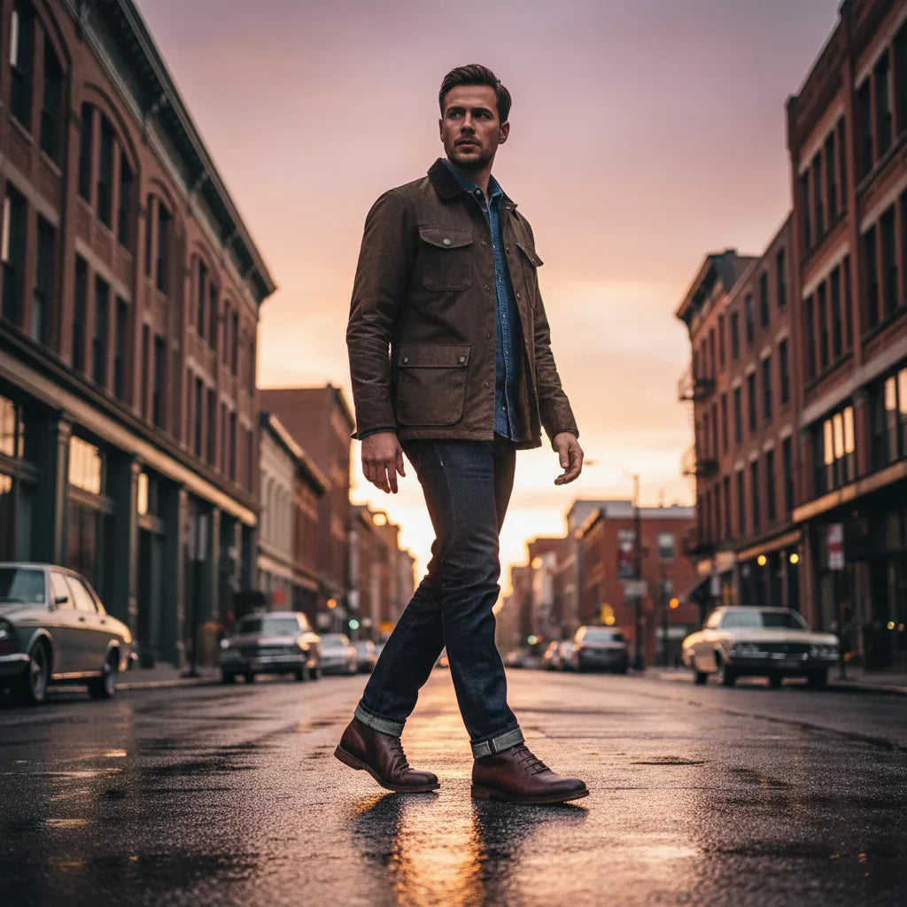 Caspian | Men's Polished Leather Chukka Ankle Boots
