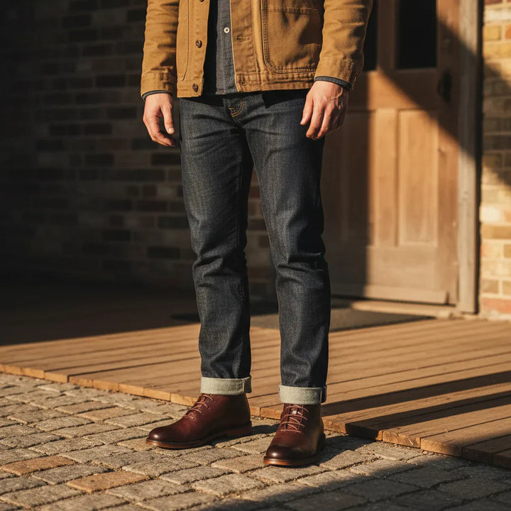 Caspian | Men's Polished Leather Chukka Ankle Boots