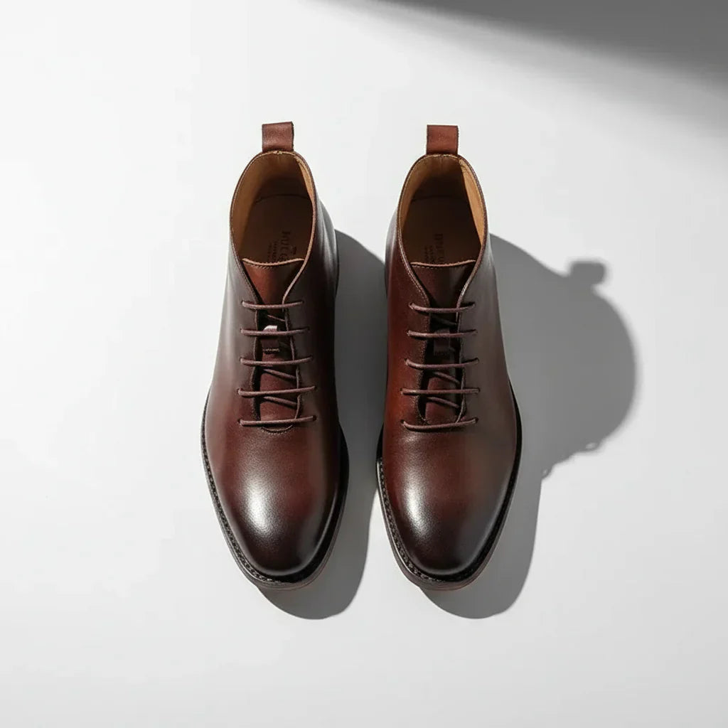 Caspian | Men's Polished Leather Chukka Ankle Boots