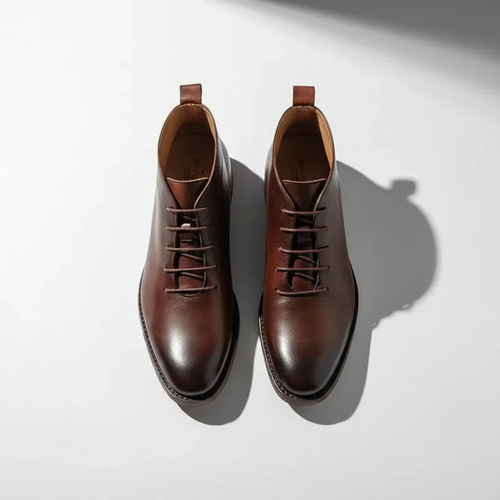 Caspian | Men's Polished Leather Chukka Ankle Boots