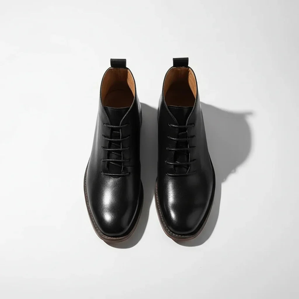 Caspian | Men's Polished Leather Chukka Ankle Boots
