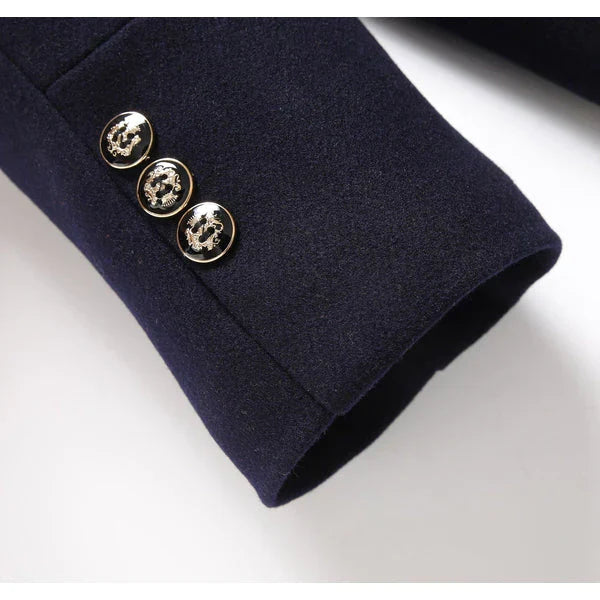 Edward | Men's Modern Mandarin Collar Wool Overcoat