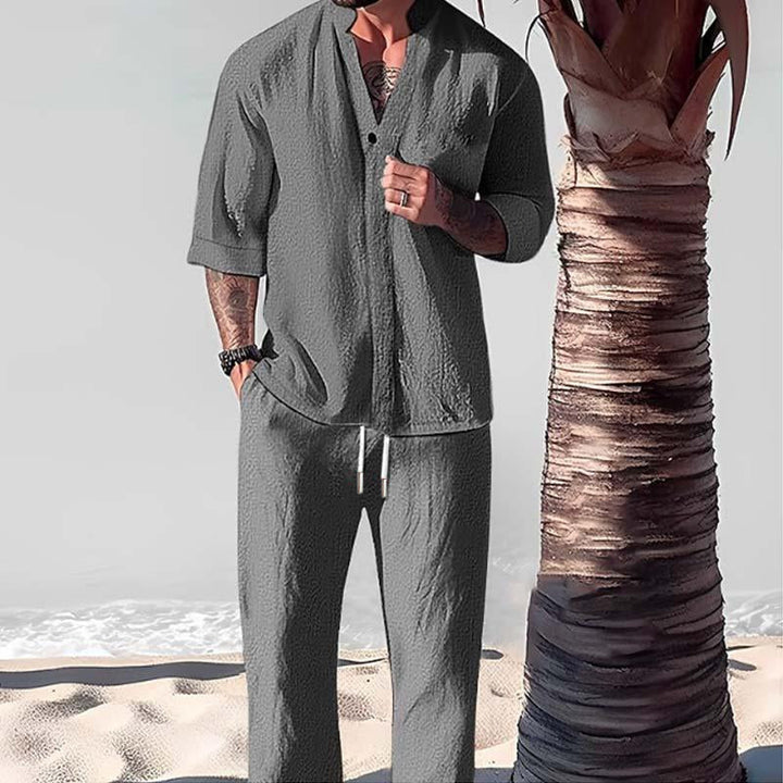 Dorian | Men's Breathable Cotton-Linen Lounge Set