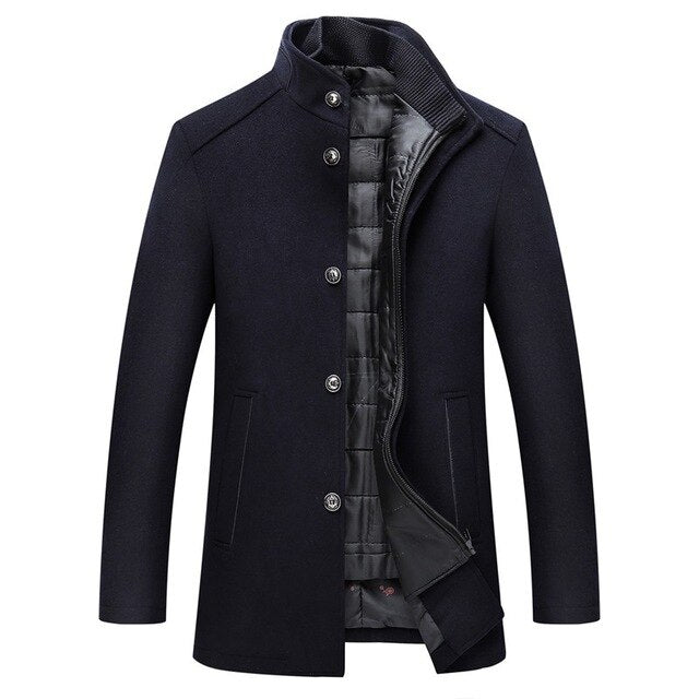 Holden | Men's Stand Collar Insulated Mid-Length Overcoat