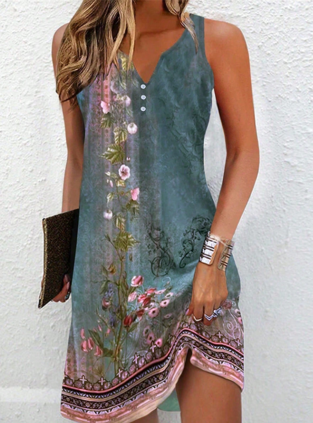 Melody | Women's Comfy A-Line Sleeveless Summer Dress