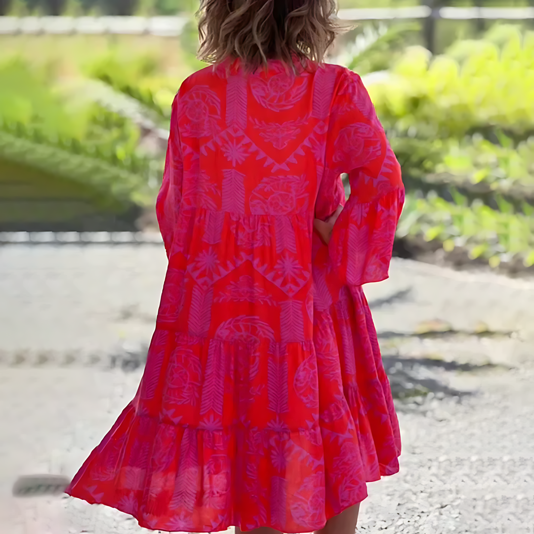 Estella | Women's Vibrant Floral Tiered Summer Dress
