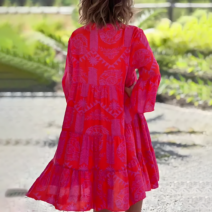 Estella | Women's Vibrant Floral Tiered Summer Dress