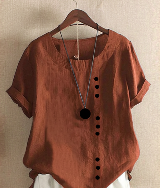 Suvi | Women's Casual Tunic-Style Linen Blouse
