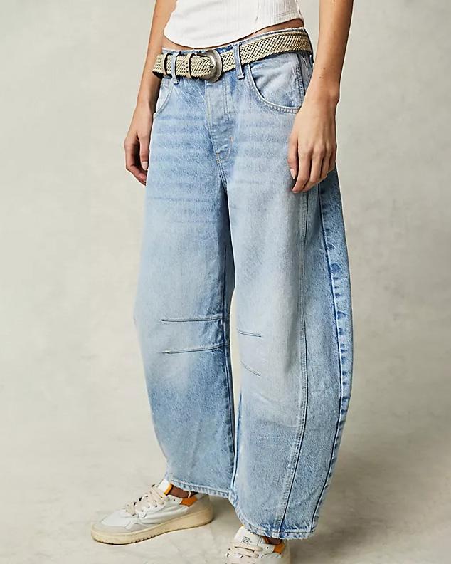 Jessy | Women's Mid-Rise Barrel Leg Denim Jeans