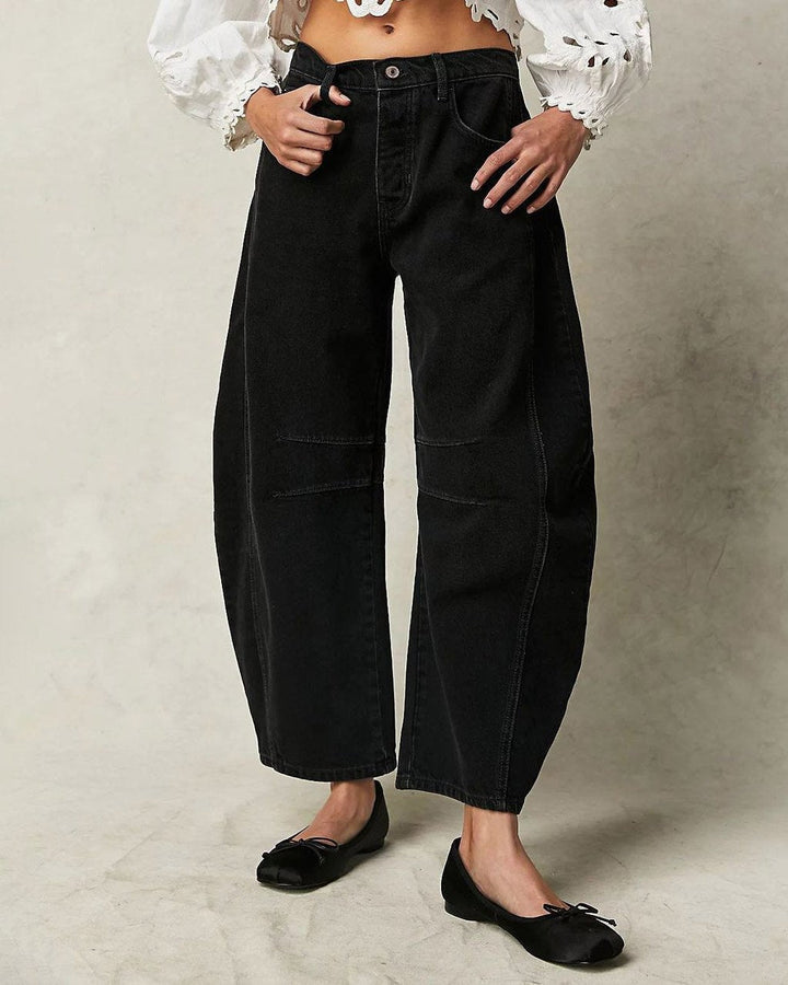 Jessy | Women's Mid-Rise Barrel Leg Denim Jeans