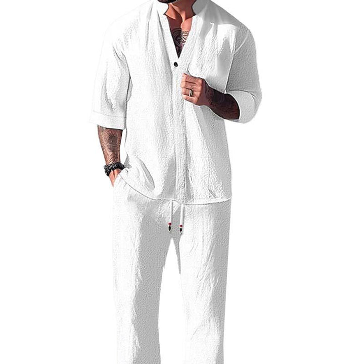 Dorian | Men's Breathable Cotton-Linen Lounge Set