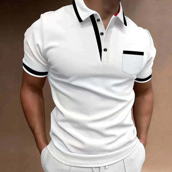 Evan | Men's Classic Contrast Trim Polo Shirt