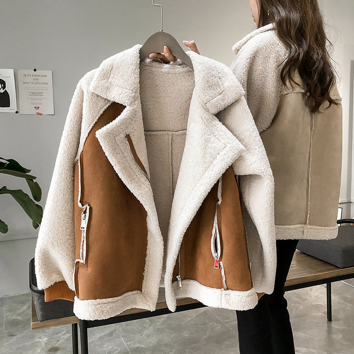 Sloane | Women's Oversized Faux Shearling Aviator Coat