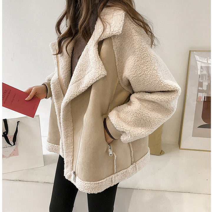 Sloane | Women's Oversized Faux Shearling Aviator Coat