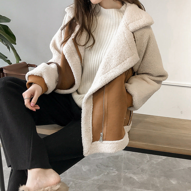 Sloane | Women's Oversized Faux Shearling Aviator Coat