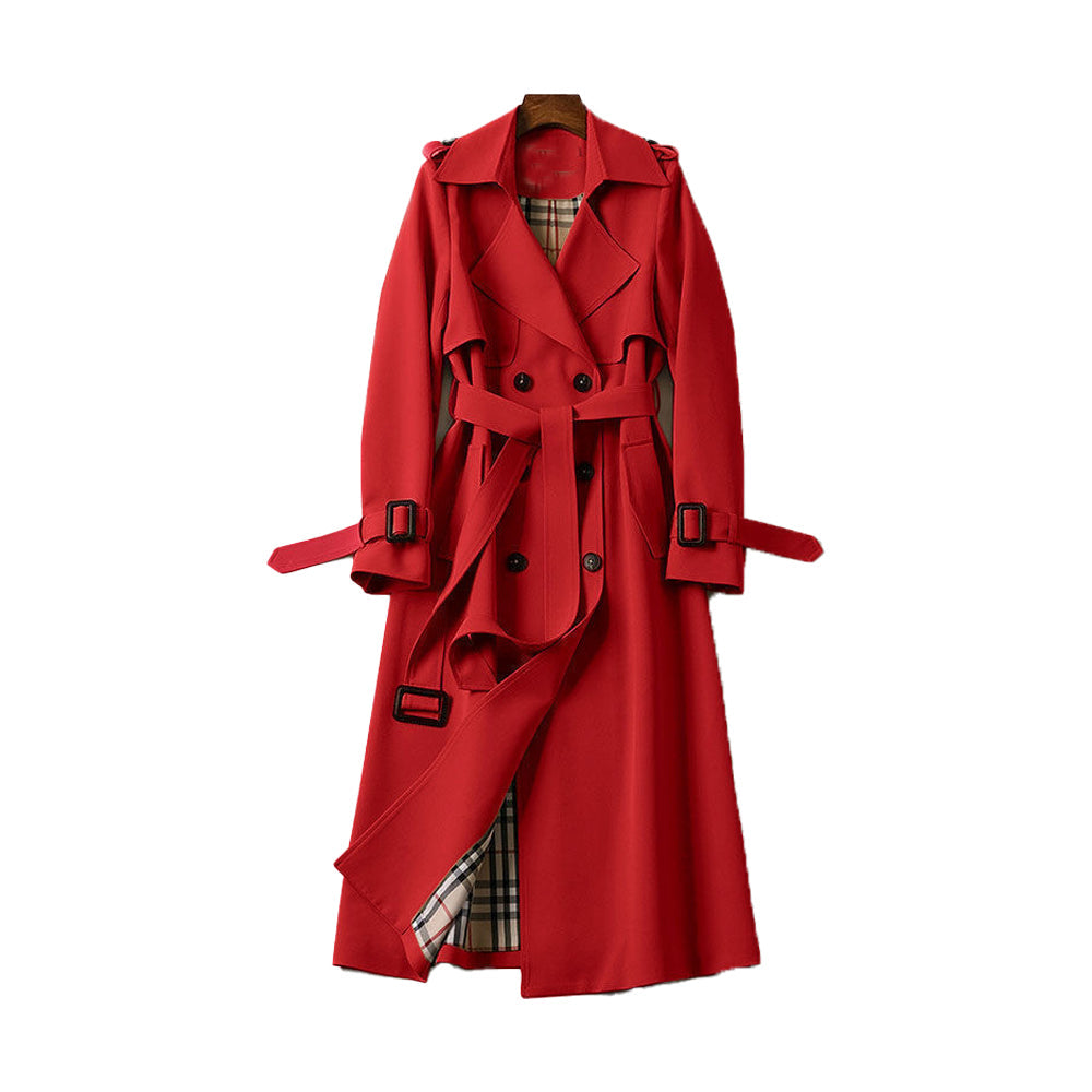Audrey | Women's Classic Double-Breasted Trench Coat with Belt