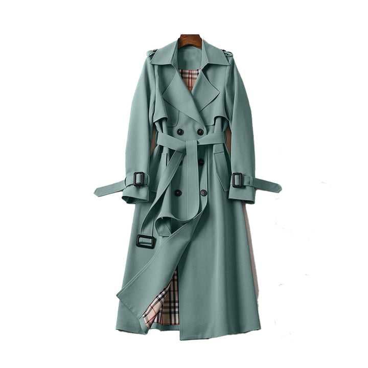 Audrey | Women's Classic Double-Breasted Trench Coat with Belt